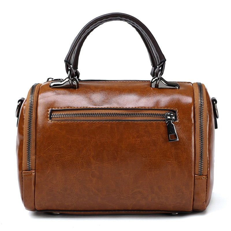 Vintage Women Shoulder Bags With Flower PU Leather Women
