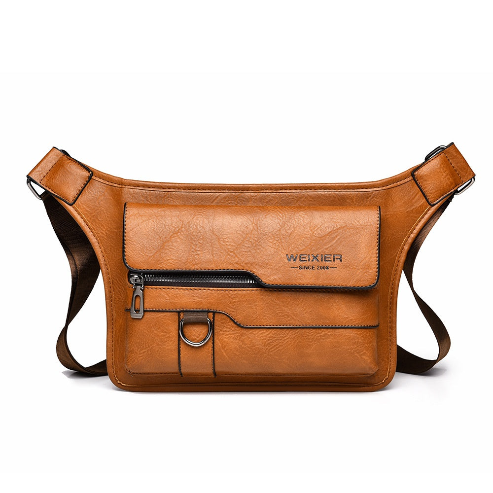 Men's waterproof chest bag large capacity crossbody bag