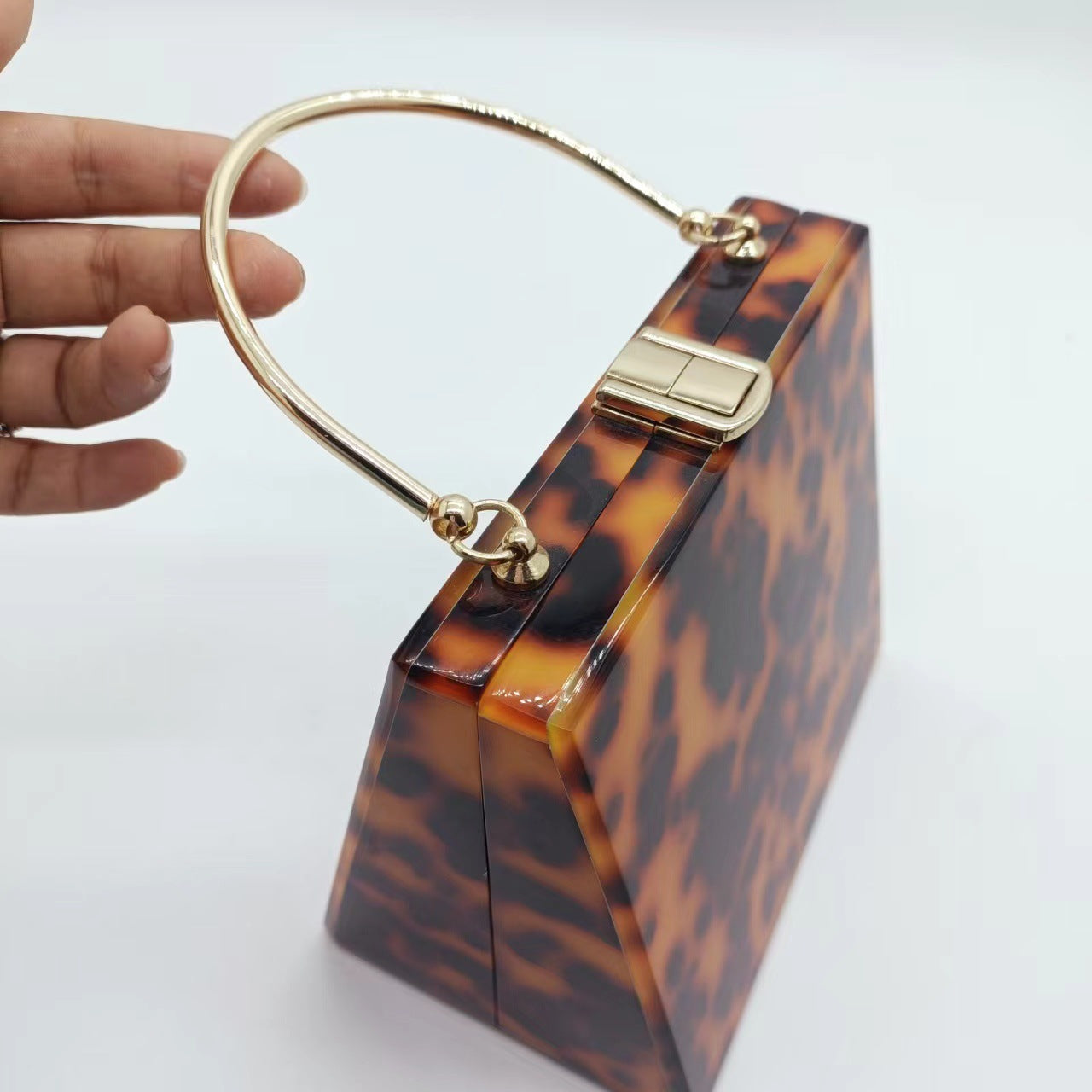Luxury Leopard Women Acrylic Clutch Bag