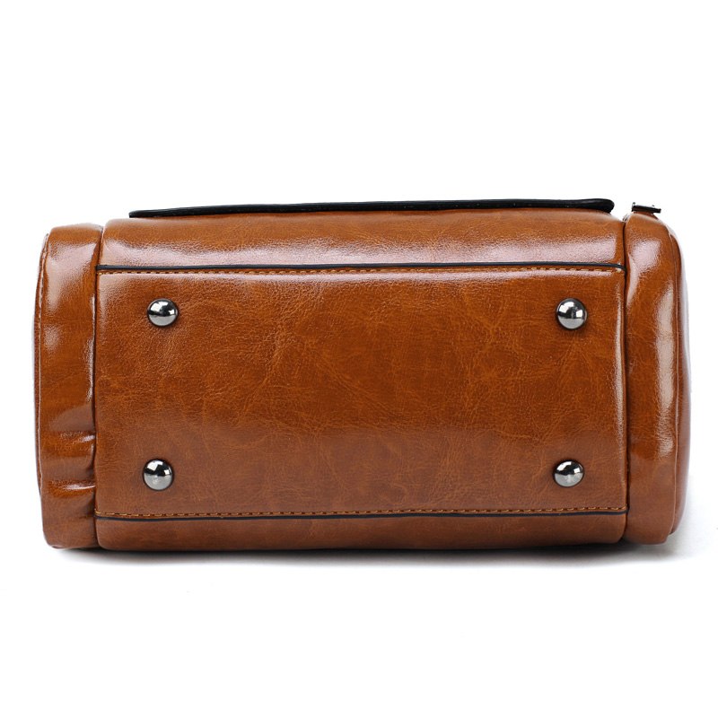 Vintage Women Shoulder Bags With Flower PU Leather Women