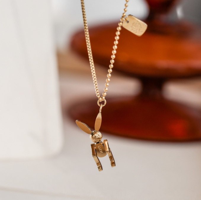 Luxury Gold Rabbit Necklace for Women
