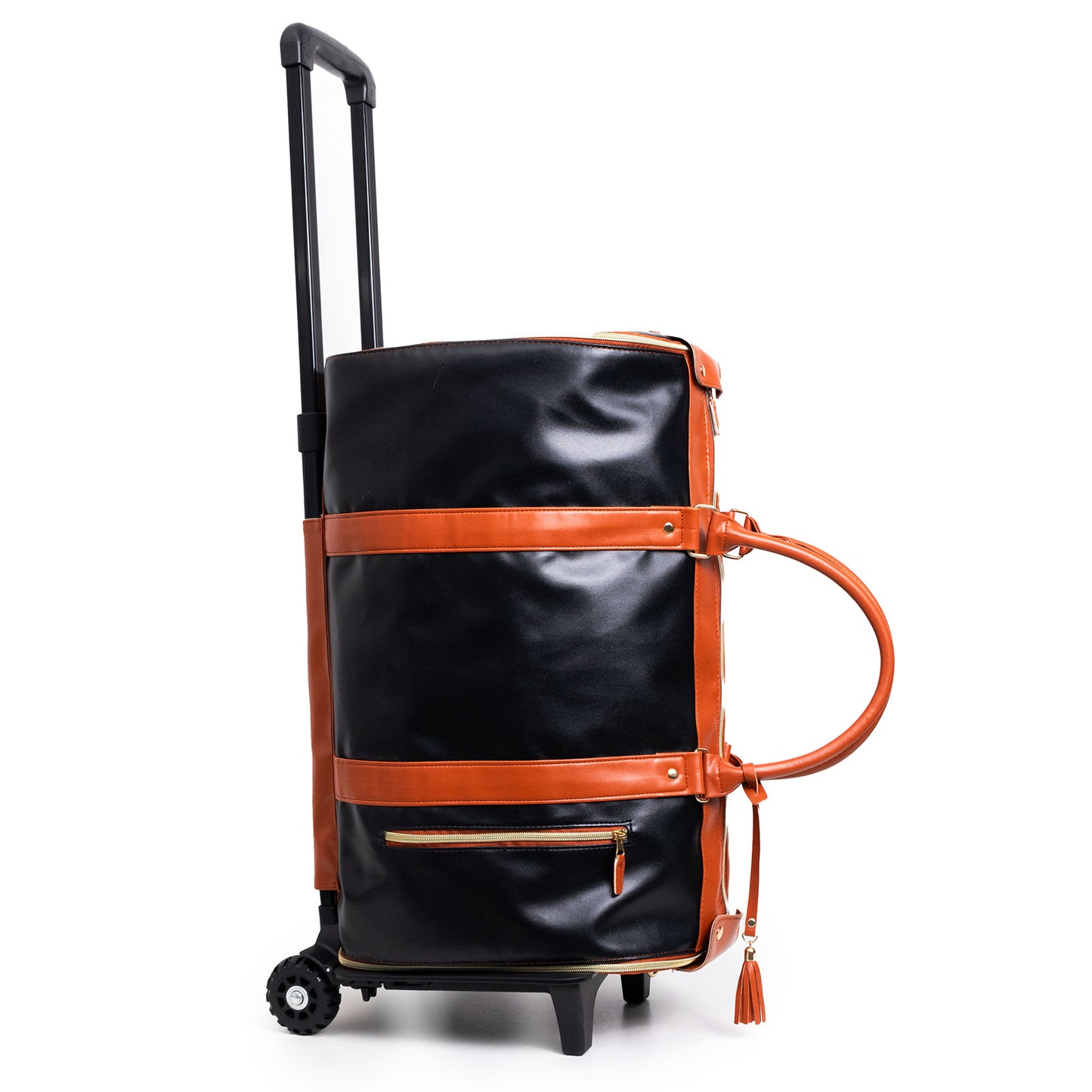 Retro Luxury Foldable Suit Bag, Garment Travel Bag with Wheels Waterproof Large Capacity