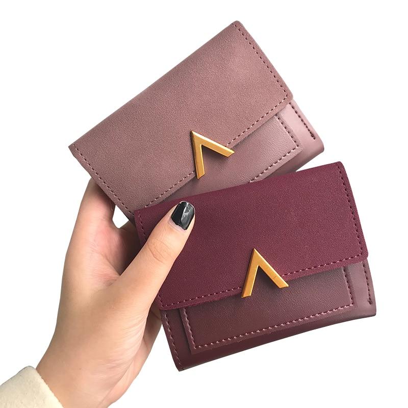 Luxury Matte Leather Small Women Wallet