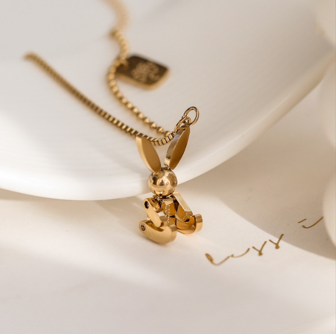 Luxury Gold Rabbit Necklace for Women