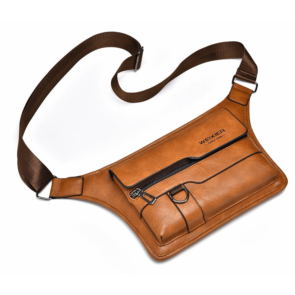 Men's waterproof chest bag large capacity crossbody bag