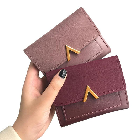 Luxury Matte Leather Small Women Wallet