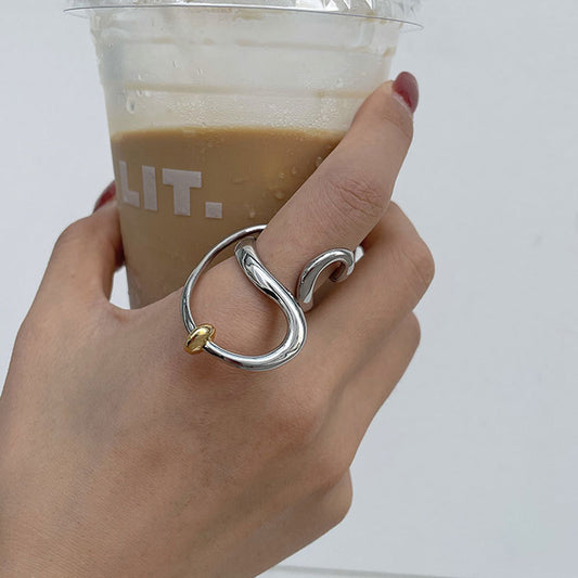 Minimalist Silver Color Rings for Women's Vintage