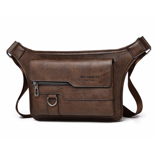 Men's waterproof chest bag large capacity crossbody bag